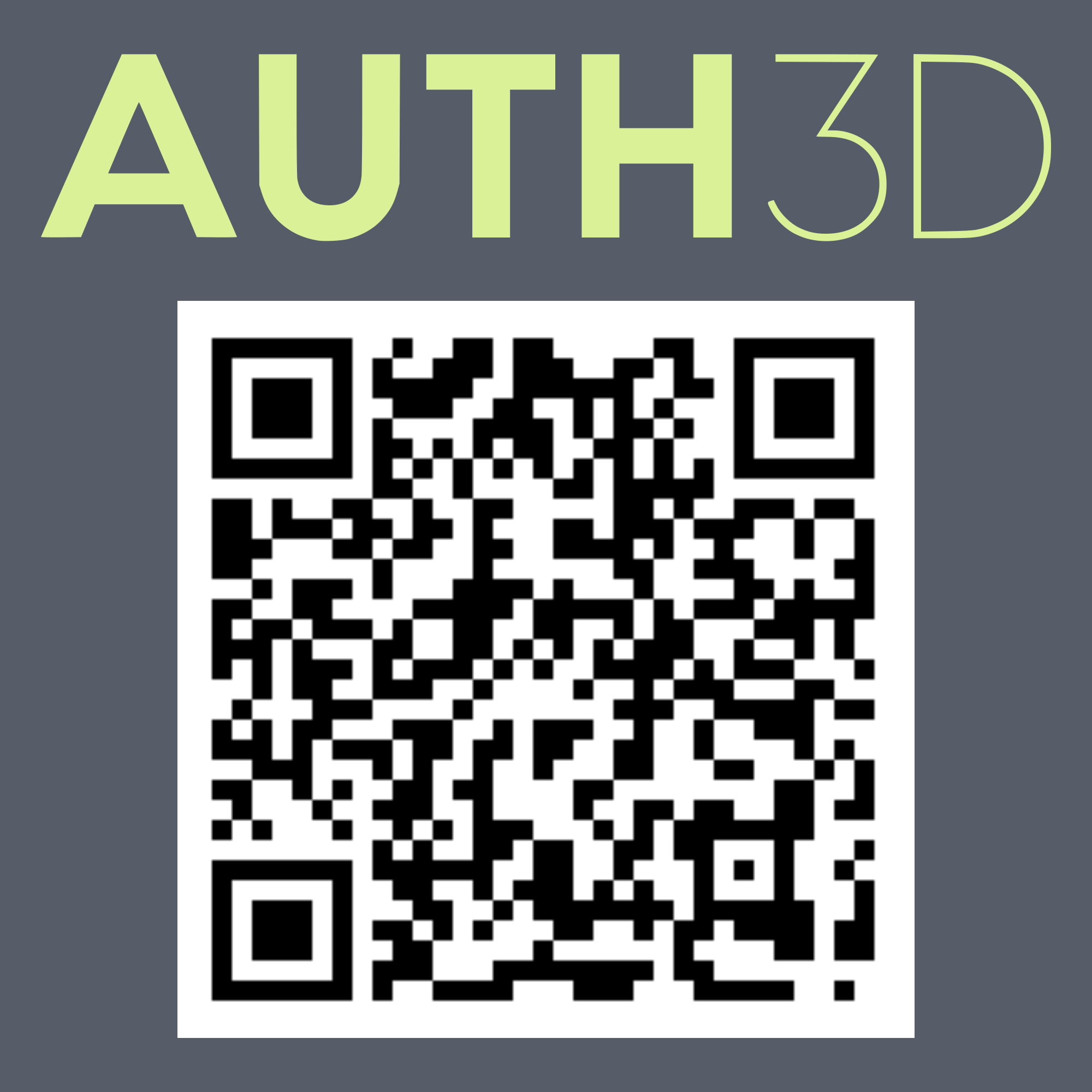 Auth3D permanent product record preview
